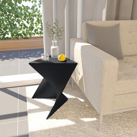 Kd 17 x 15.75 x 15.5 in. Randolph Modern Side Table, Black KD2609696